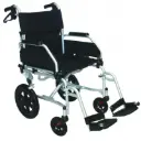 Fauteuil de Transfert Pliant avec Accoudoirs et Repose-Pieds Escamotables