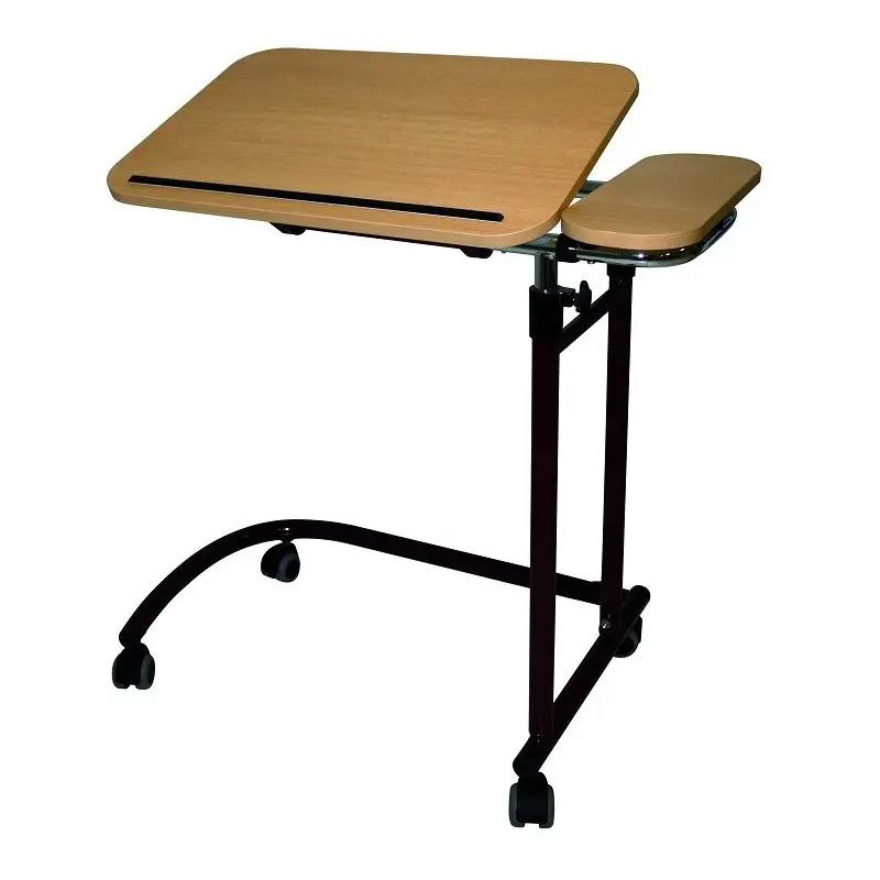 Table de Lit Double Plateau Inclinable avec Piétement Cintré