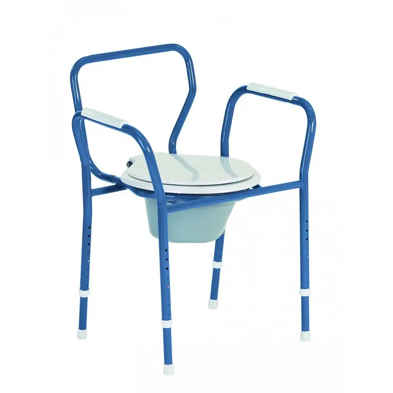 Chaise de Toilette 3 en 1 Réglable avec Dossier Amovible