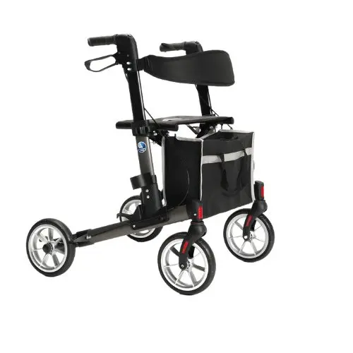 [7000406] Déambulateur Ultra-Léger Pliable avec Panier (Rouge)