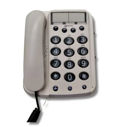 Téléphone larges touches et son amplifié