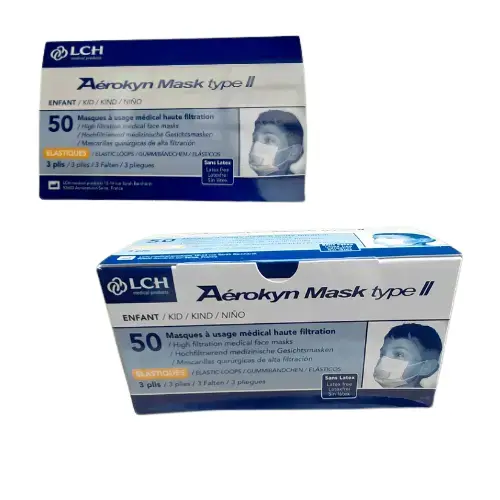 Masques chirurgicaux enfants 3 plis type II - par 50