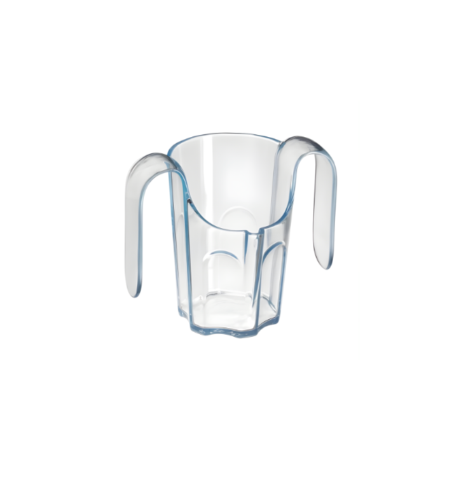verre ergonomique avec emplacement paille senior et PMR