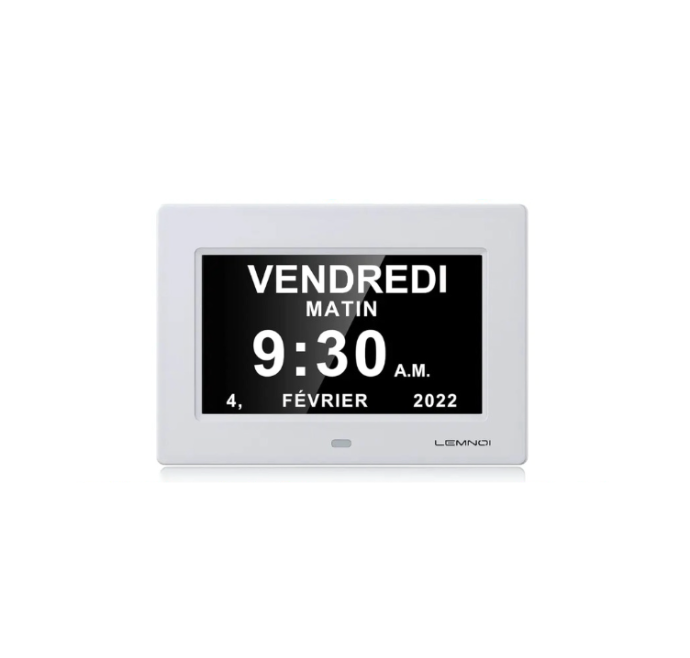 horloge calendrier numérique senior
