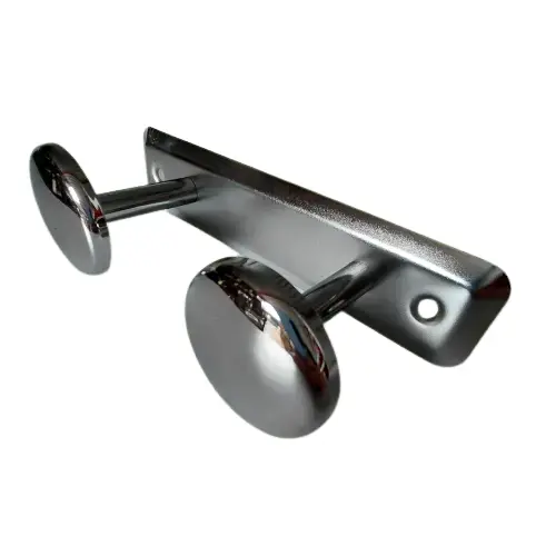 Porte manteau en acier chromé 2 têtes 