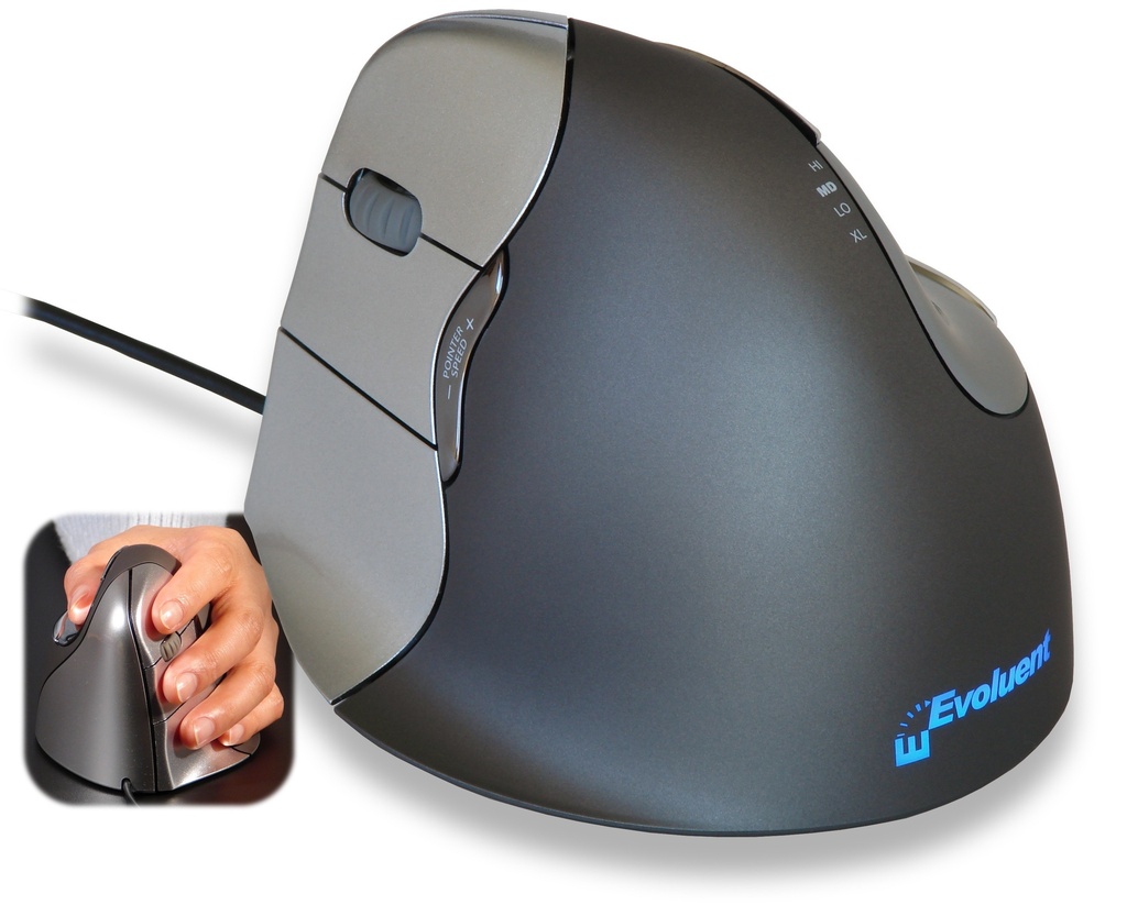 [8010036] Souris ERGO Verticale CONFORT  (Sans Fil, Moins de 17,8 cm)