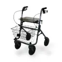 Déambulateur 4 roues avec siège en mousse et panier