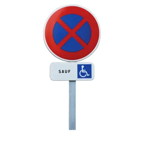 [2180211LOC] LOCATION - Kit Panneau Arrêt et Stationnement Interdits sauf PMR