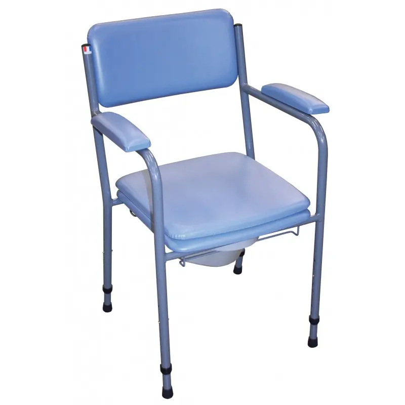 [6380101] Chaise Garde-Robe Réglable avec Accoudoirs Fixes (Standard, Bleu)