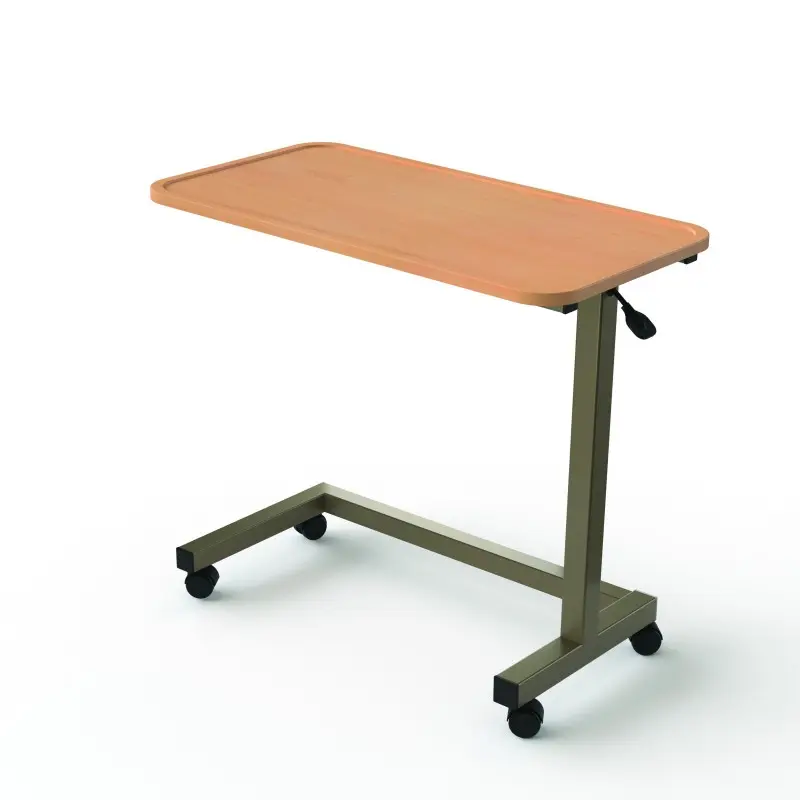 [7000107] Table de Lit Réglable par Vérin à Gaz avec Piétement en U