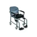 Fauteuil de Douche Large à Roulettes avec Accoudoirs Escamotables
