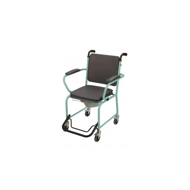 [7000178] Chaise Garde-Robe à Roulettes avec Accoudoirs Relevables et Grand Dossier (Autre coloris sur demande, Sans roulette anti-bascule)