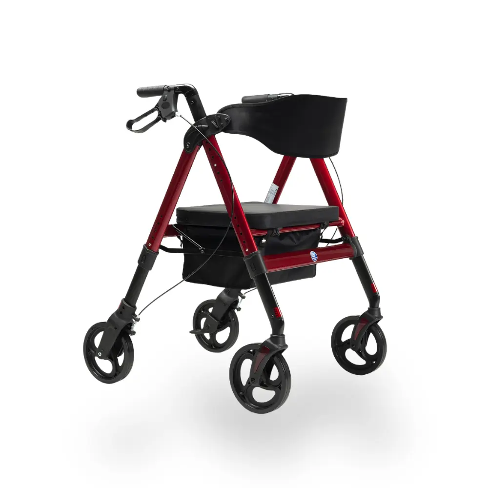 [7000402] Déambulateur Renforcé Grand Confort 4 Roues (Rouge)