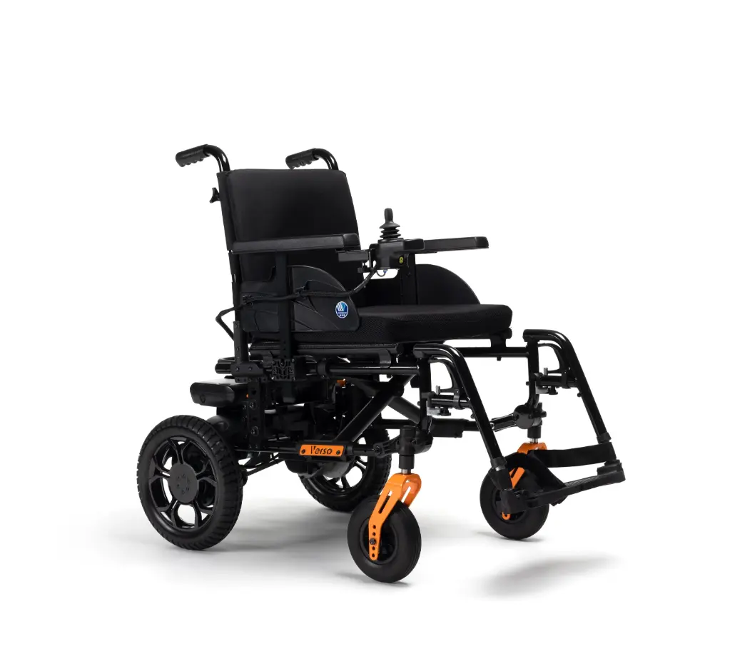 [7000549] Fauteuil Roulant Électrique Ultra-Léger Démontable – Mobilité & Liberté (50 cm, Vert, Dossier fixe)