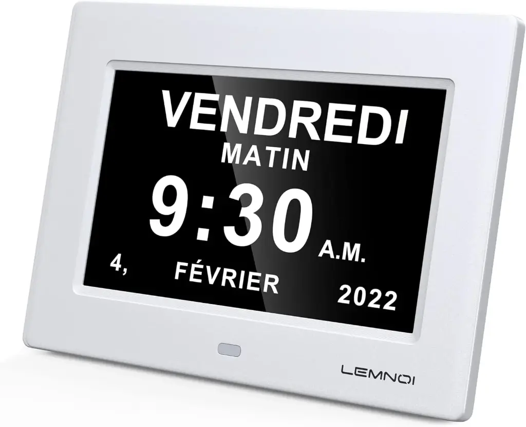 [7000637] Horloge Calendrier Numérique pour Senior