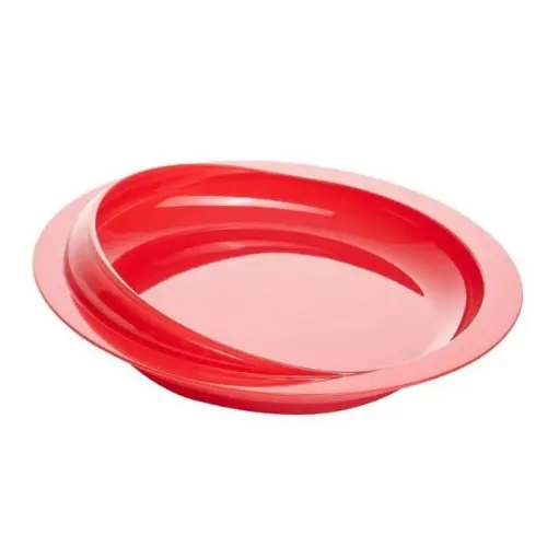 [7000911] Assiette à Rebord Surélevé (Rouge)