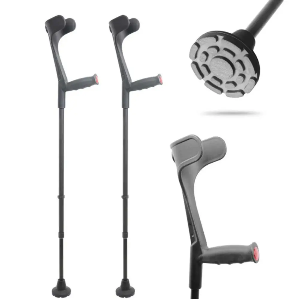 [7007050] Lot de 2 béquilles ergonomiques confort réglables (Gris)