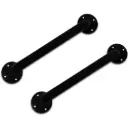 Barres d’appui salle de bain à visser (lot de 2)