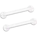 Barres d’appui salle de bain à visser (lot de 2)