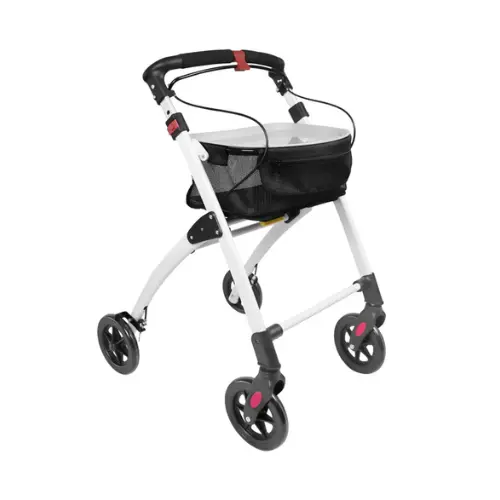 [7017022] Déambulateur 4 Roues Confort Pro Pliant avec Panier (Noir)