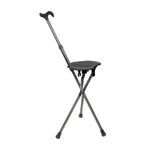 Canne Siège Pliante 2 en 1 en Fibre de Carbone