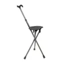 Canne Siège Pliante 2 en 1 en Fibre de Carbone