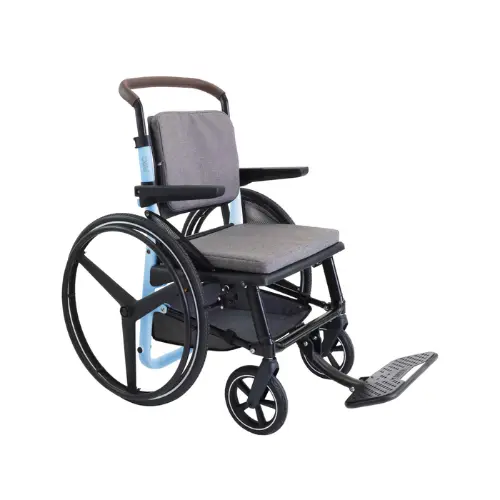 [7017045] Fauteuil Roulant Pliant Autopropulsable Confort Compact (Bleu)