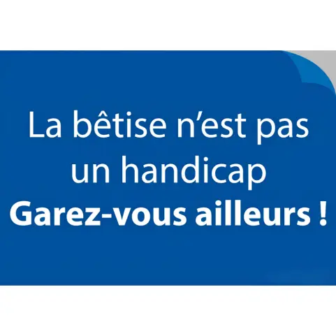 [H4180400] Lot de 20 stickers sensibilisation - La bêtise n'est pas un handicap (Vinyle adhésif)