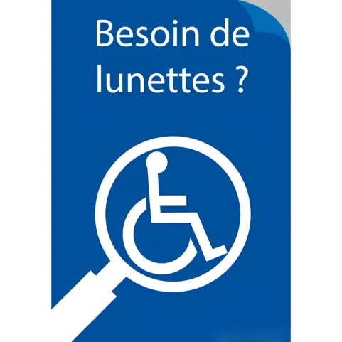 Autocollants "Besoin de lunettes ?" – Lot de 20 autocollants