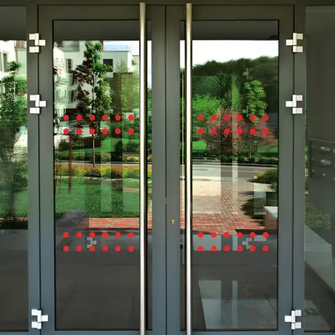 [H4380007] Ronds de Signalisation Pour Surfaces Vitrées  (Rouge)