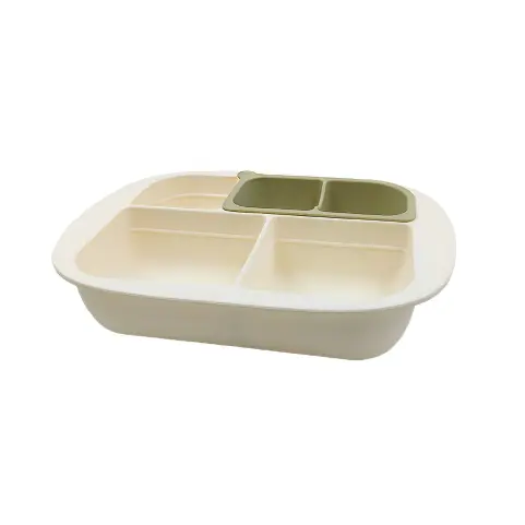 [7017105] Assiette Compartimentée avec Ventouse Antidérapante