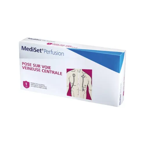 Kit de pose stérile pour chambre implantable avec aiguille de Huber 20G