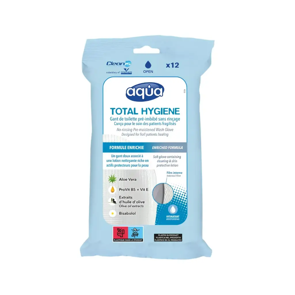Gant de toilette sans rinçage AquaSoin