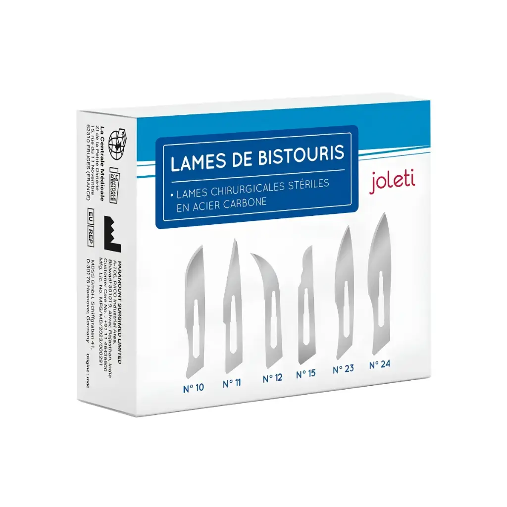 Lames de bistouri stériles en carbone