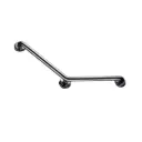 Barre d'appui coudée 135° acier inoxydable 3 points