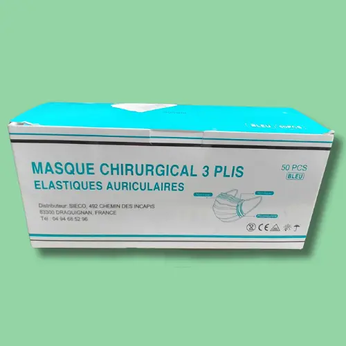 Masques chirurgicaux 3 plis type II - par 50