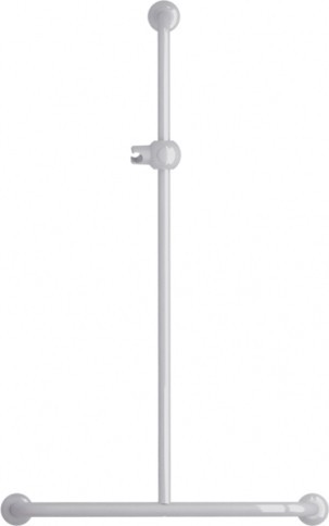 [6880015] Barre douche en T Blanche
