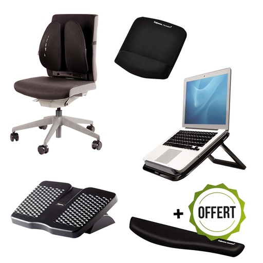 [8009977] Pack ergo Bureau avec support ordinateur portable