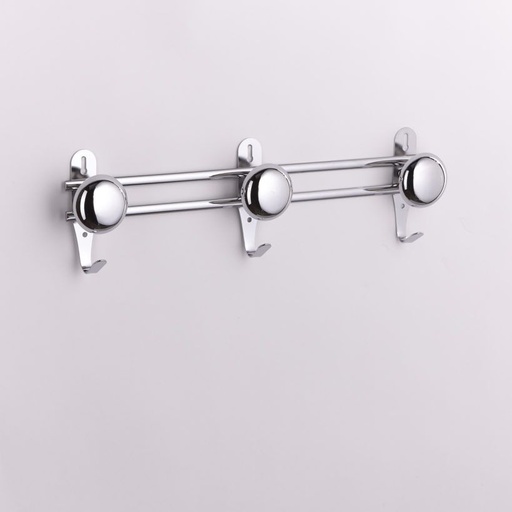 [6380115] Porte manteau acier 3 têtes - coloris  chrome